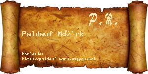 Paldauf Márk névjegykártya