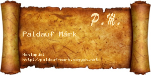 Paldauf Márk névjegykártya